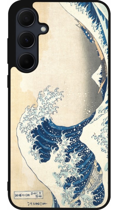 Coque Samsung Galaxy A35 5G - Silicone rigide noir Tableau art - La Grande Vague de Kanagawa - Hokusai