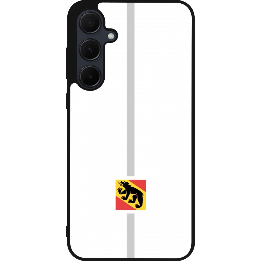 Coque Samsung Galaxy A36 - Silicone rigide noir Canton BE blanc