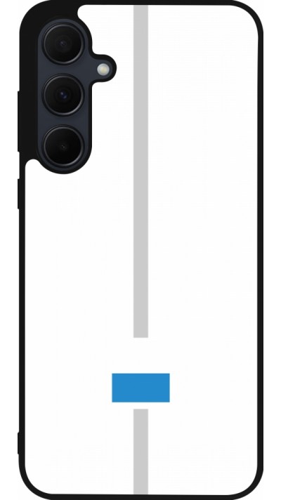 Coque Samsung Galaxy A36 - Silicone rigide noir Canton LU blanc