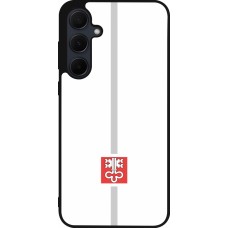 Coque Samsung Galaxy A36 - Silicone rigide noir Canton NW blanc