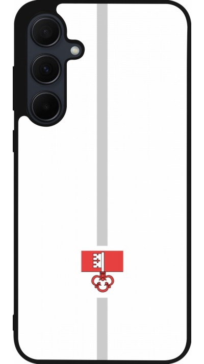 Coque Samsung Galaxy A36 - Silicone rigide noir Canton OW blanc