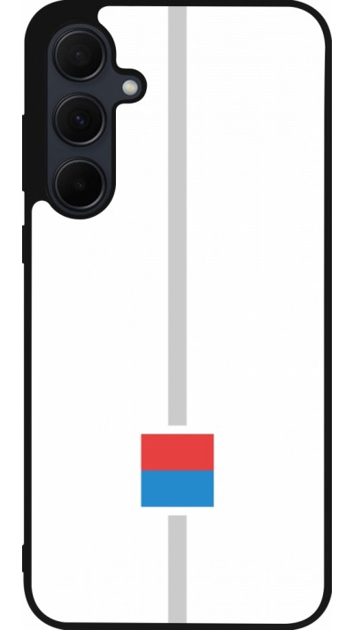 Coque Samsung Galaxy A36 - Silicone rigide noir Canton TI blanc