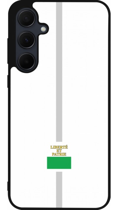 Coque Samsung Galaxy A36 - Silicone rigide noir Canton VD blanc