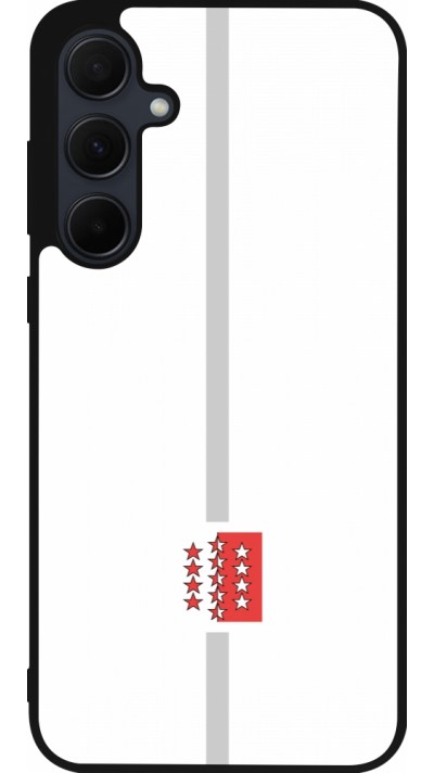 Coque Samsung Galaxy A36 - Silicone rigide noir Canton VS blanc