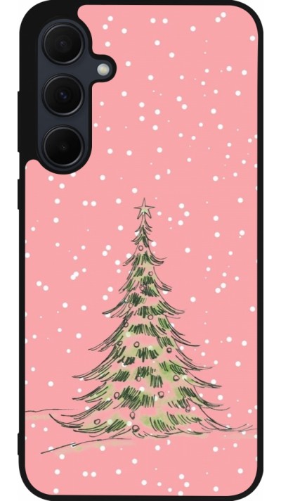 Samsung Galaxy A36 Case Hülle - Silikon schwarz Christmas 25 Pink Tree