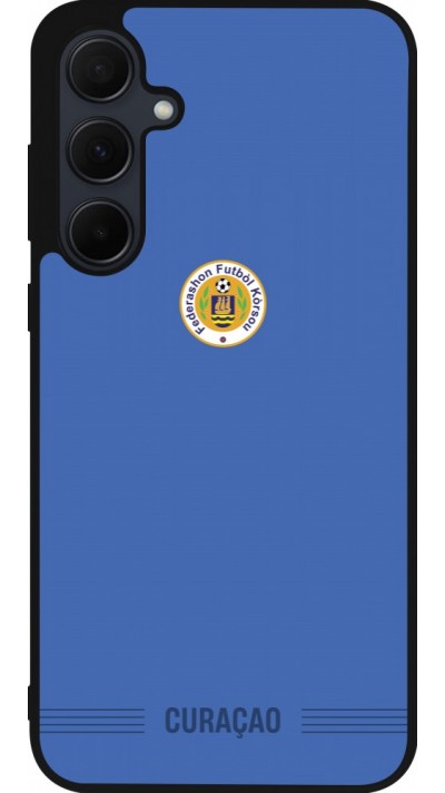Coque Samsung Galaxy A36 - Silicone rigide noir Maillot de football Curaçao 2026 personnalisable