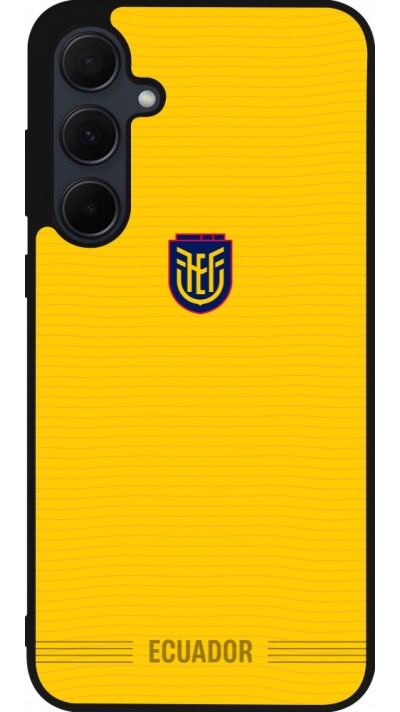 Coque Samsung Galaxy A36 - Silicone rigide noir Maillot de football E?quateur 2026 personnalisable