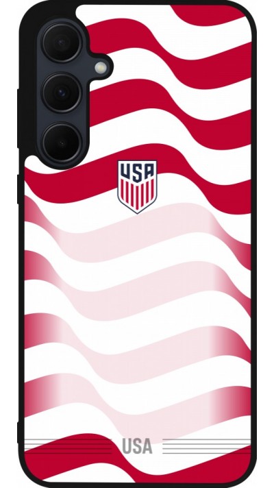 Coque Samsung Galaxy A36 - Silicone rigide noir Maillot de football E?tats Unis 2026 personnalisable