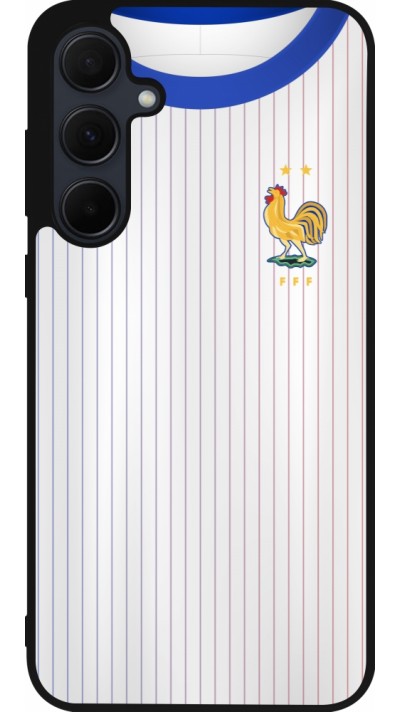 Coque Samsung Galaxy A36 - Silicone rigide noir Maillot de football France Extérieur personnalisable