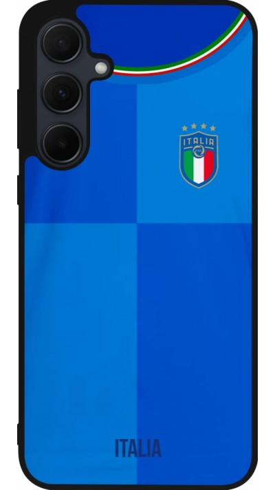 Coque Samsung Galaxy A36 - Silicone rigide noir Maillot de football Italie 2022 personnalisable