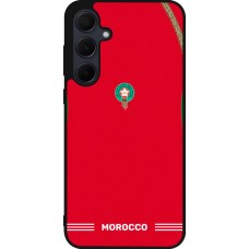 Coque Samsung Galaxy A36 - Silicone rigide noir Maillot de football Maroc 2026 personnalisable