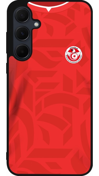 Coque Samsung Galaxy A36 - Silicone rigide noir Maillot de football Tunisie 2022 personnalisable