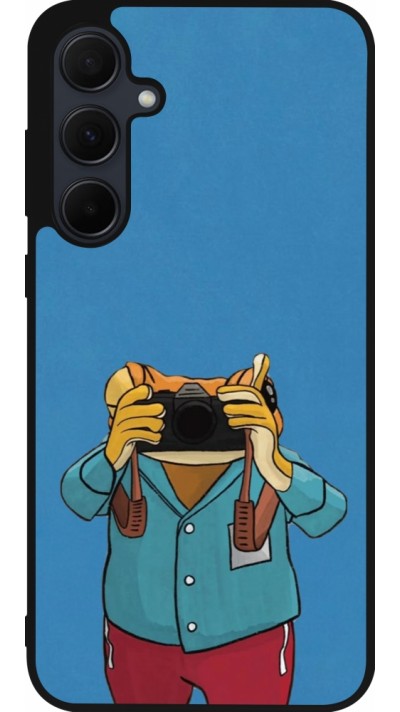 Samsung Galaxy A36 Case Hülle - Silikon schwarz Frog with camera DTMF