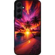 Coque Samsung Galaxy A36 - Silicone rigide noir Maldives Dusk Bliss