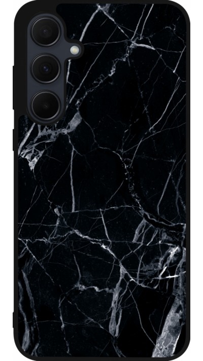 Coque Samsung Galaxy A36 - Silicone rigide noir Marble Black 01