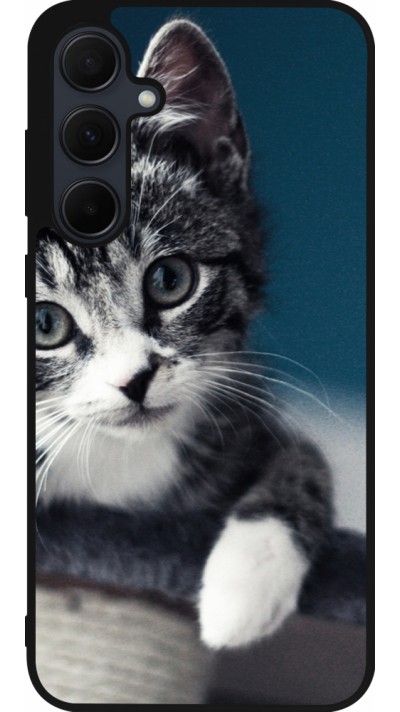 Coque Samsung Galaxy A36 - Silicone rigide noir Meow 23