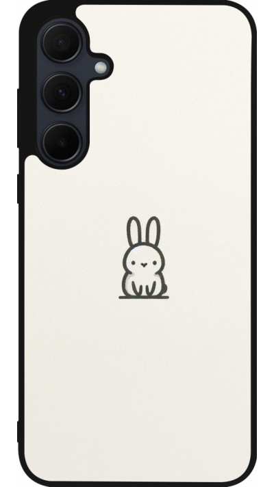 Coque Samsung Galaxy A36 - Silicone rigide noir Minimal bunny cutie