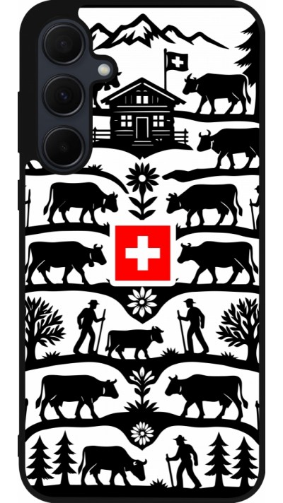 Coque Samsung Galaxy A36 - Silicone rigide noir Poya Suisse 3