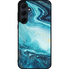 Coque Samsung Galaxy A36 - Silicone rigide noir Sea Foam Blue