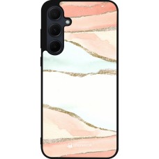 Coque Samsung Galaxy A36 - Silicone rigide noir Shimmering Orange