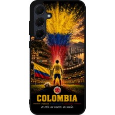 Coque Samsung Galaxy A36 - Silicone rigide noir Football Colombie splash 2026