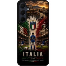 Coque Samsung Galaxy A36 - Silicone rigide noir Football Italie splash 2026