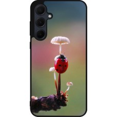 Coque Samsung Galaxy A36 - Silicone rigide noir Ladybird on a mushroom Spring 2026