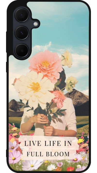 Samsung Galaxy A36 Case Hülle - Silikon schwarz Live life in full moon Spring 2026