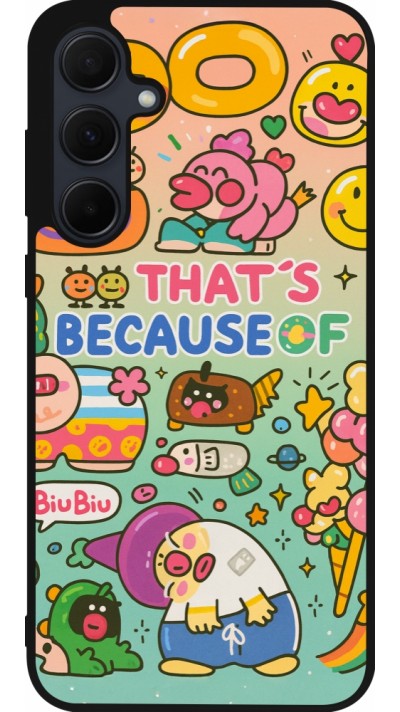 Coque Samsung Galaxy A36 - Silicone rigide noir Thats beacause of
