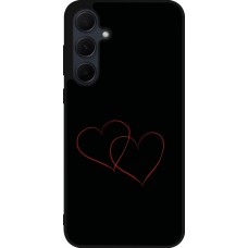 Coque Samsung Galaxy A36 - Silicone rigide noir Valentine 2023 attached heart