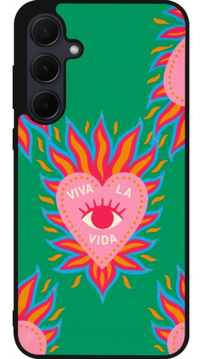 Coque Samsung Galaxy A36 - Silicone rigide noir Viva la vida 2026
