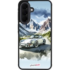 Coque Samsung Galaxy A37 - Silicone rigide noir Porsche 911 Mountain Watercolor