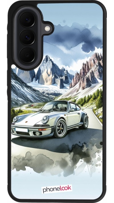 Coque Samsung Galaxy A37 - Silicone rigide noir Porsche 911 Mountain Watercolor