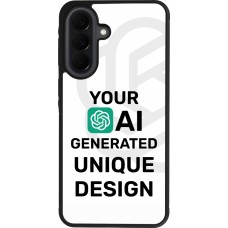 Coque Samsung Galaxy A37 - Silicone rigide noir Unique au monde générée par intelligence artificielle (AI) avec vos idées