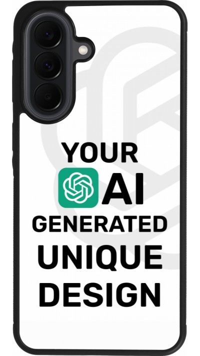 Coque Samsung Galaxy A37 - Silicone rigide noir Unique au monde générée par intelligence artificielle (AI) avec vos idées