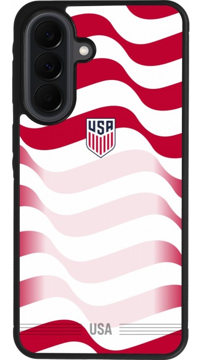 Coque Samsung Galaxy A37 - Silicone rigide noir Maillot de football États-Unis 2026 personnalisable