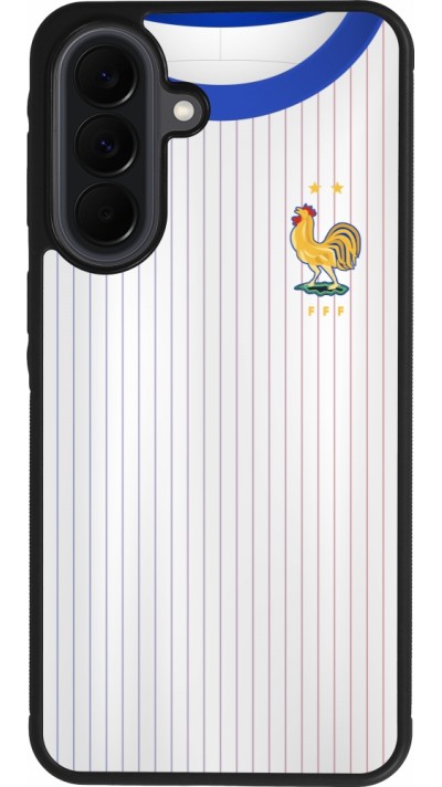 Coque Samsung Galaxy A37 - Silicone rigide noir Maillot de football France Extérieur personnalisable