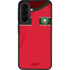 Coque Samsung Galaxy A37 - Silicone rigide noir Maillot de football Maroc 2022 personnalisable