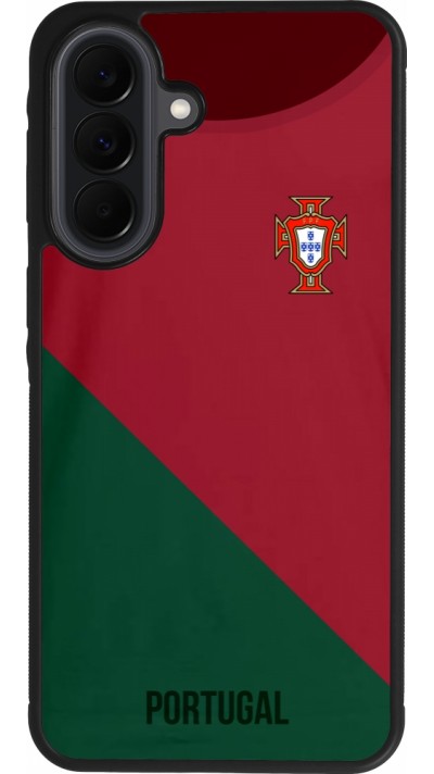 Coque Samsung Galaxy A37 - Silicone rigide noir Maillot de football Portugal 2022