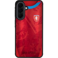 Coque Samsung Galaxy A37 - Silicone rigide noir Maillot de football République Tchèque personnalisable