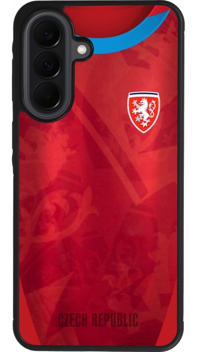 Coque Samsung Galaxy A37 - Silicone rigide noir Maillot de football République Tchèque personnalisable