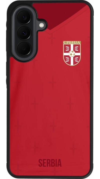 Coque Samsung Galaxy A37 - Silicone rigide noir Maillot de football Serbie 2022 personnalisable