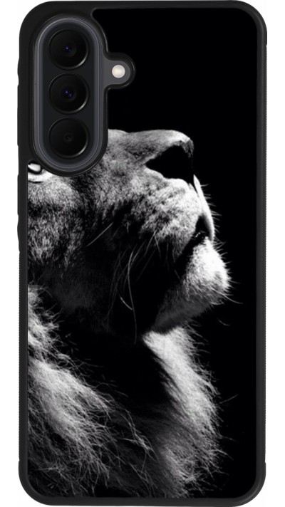 Samsung Galaxy A37 Case Hülle - Silikon schwarz Lion looking up