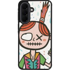 Samsung Galaxy A37 Case Hülle - Silikon schwarz Little Girl Sketch