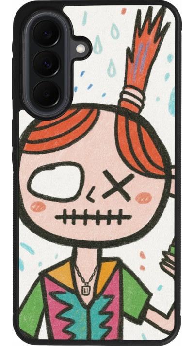 Samsung Galaxy A37 Case Hülle - Silikon schwarz Little Girl Sketch