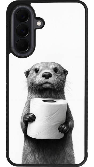 Samsung Galaxy A37 Case Hülle - Silikon schwarz Otter Toilettenpapier