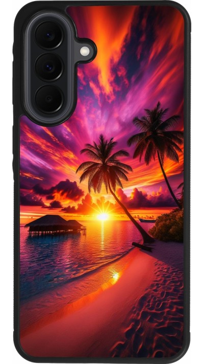 Coque Samsung Galaxy A37 - Silicone rigide noir Maldives Dusk Bliss
