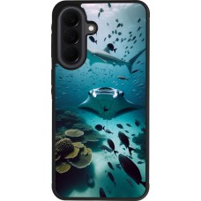 Coque Samsung Galaxy A37 - Silicone rigide noir Manta Lagon Nettoyage