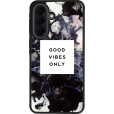 Coque Samsung Galaxy A37 - Silicone rigide noir Marble Good Vibes Only