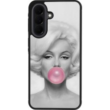 Coque Samsung Galaxy A37 - Silicone rigide noir Marilyn Bubble